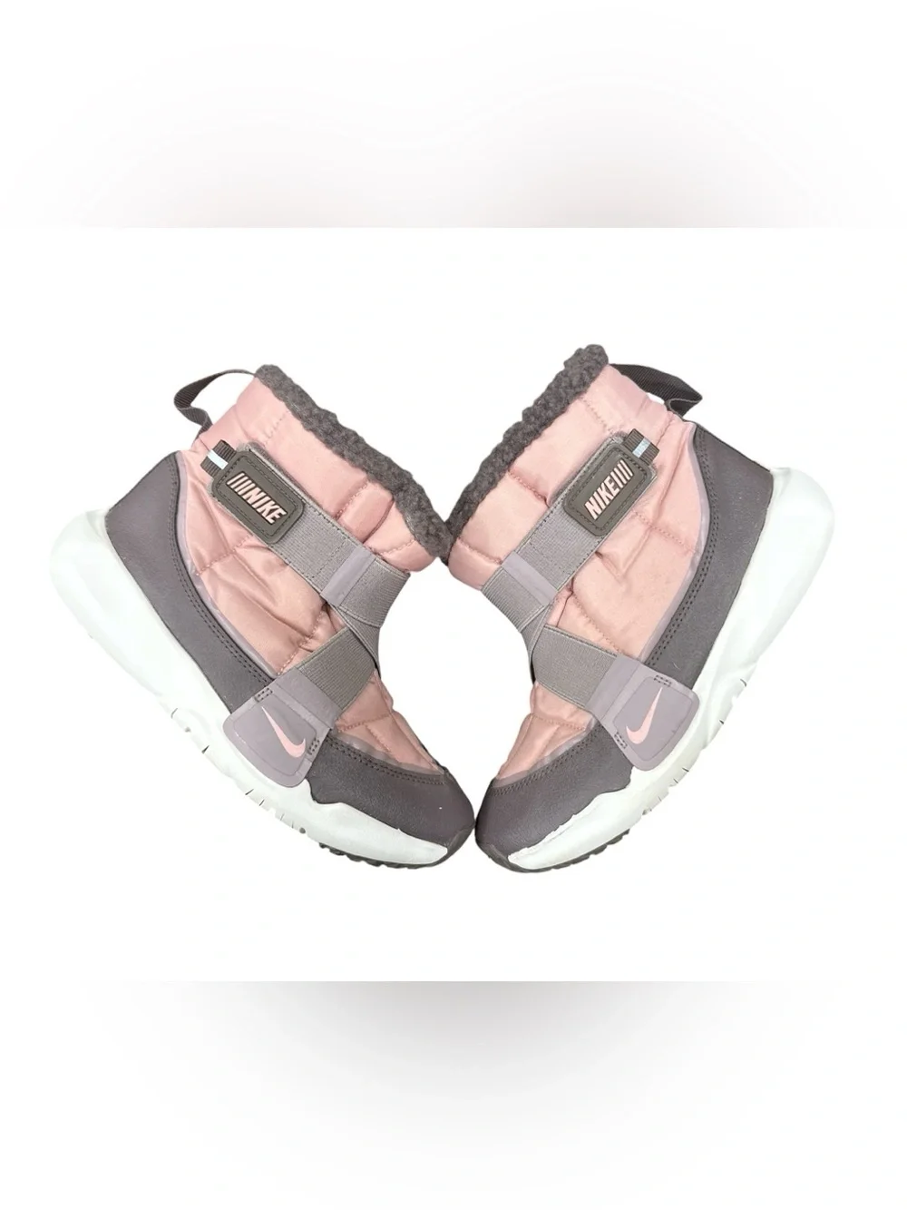Nike Quilted Booties with Faux Fur Trim Size 3